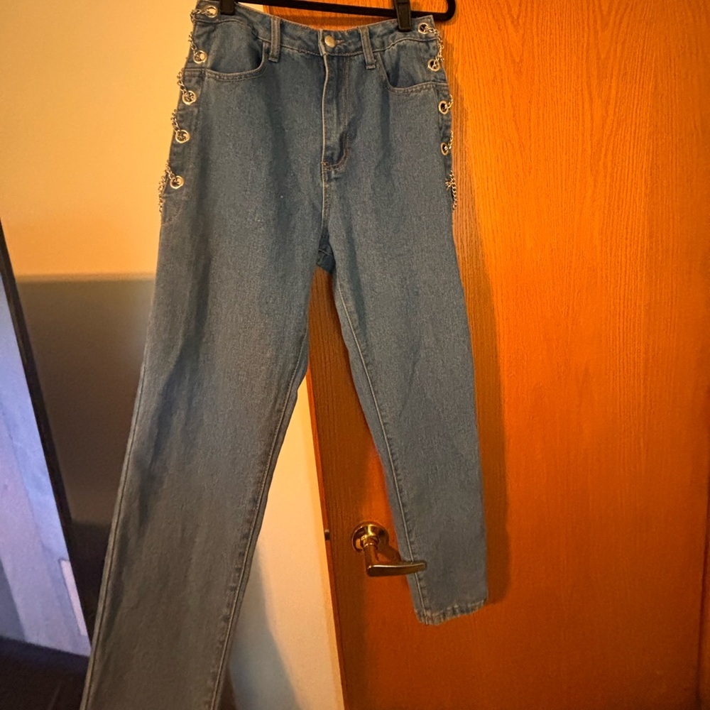 Chained Blue Jeans